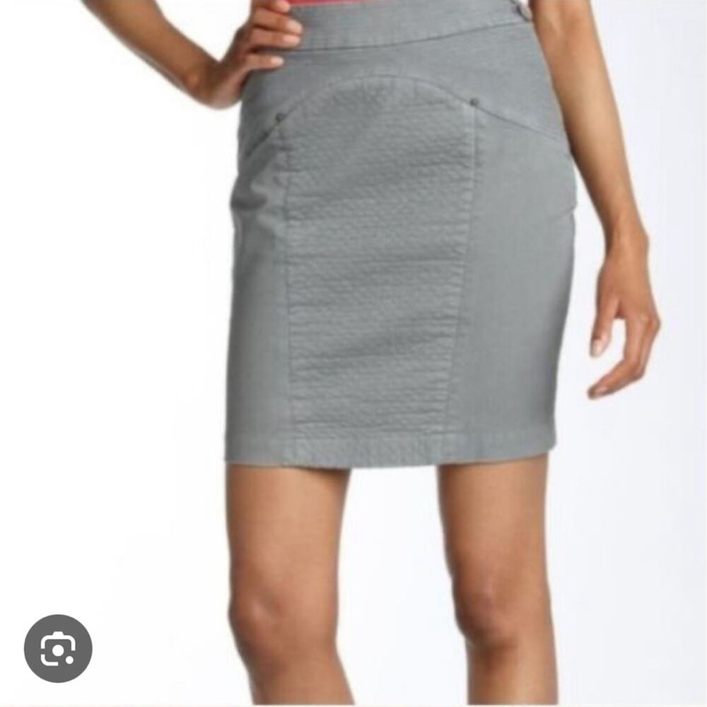 Anthropologie Leifsdottir Alicante Quilted Pencil Skirt Gray Size 6 NWT